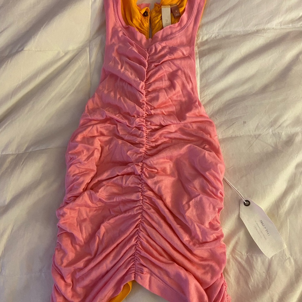 NWT Anthropologie pink/orange reversible tank